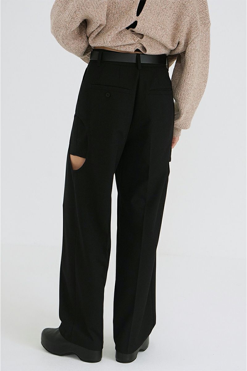 CLANE(クラネ)SIDE CIRCLE CUT PANTS サイドサークルカットパンツ 18110-7132 -10