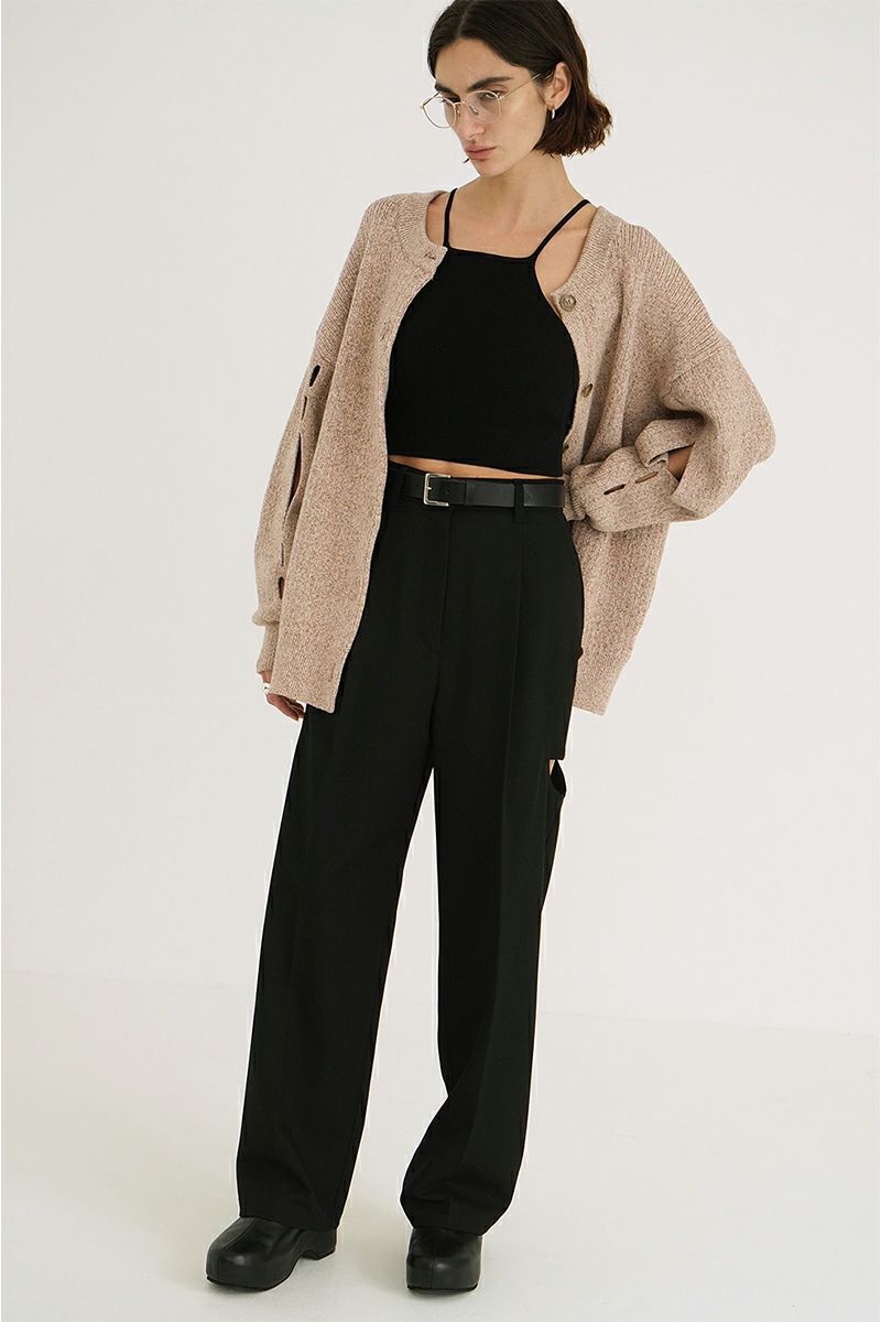 CLANE(クラネ)SIDE CIRCLE CUT PANTS サイドサークルカットパンツ 18110-7132 -11