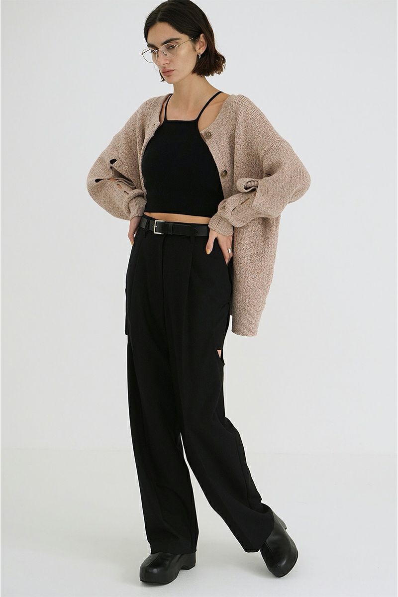 CLANE(クラネ)SIDE CIRCLE CUT PANTS サイドサークルカットパンツ 18110-7132 -12