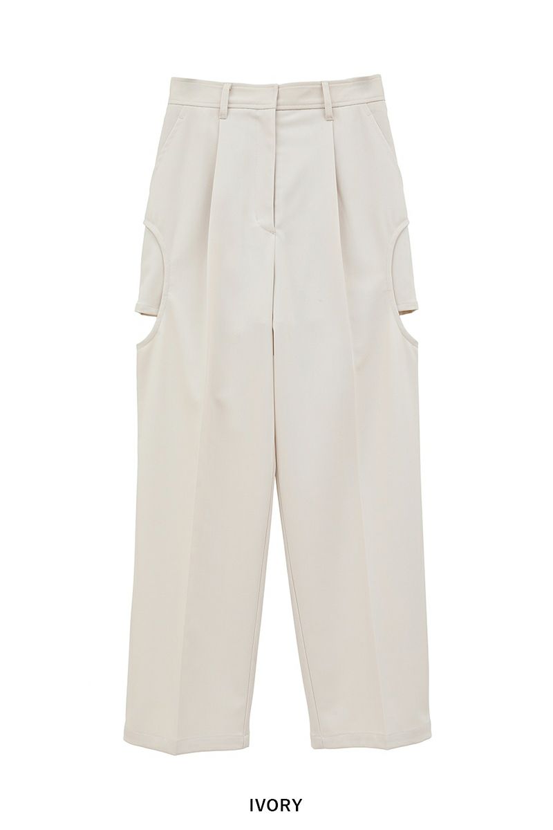 CLANE(クラネ)SIDE CIRCLE CUT PANTS サイドサークルカットパンツ 18110-7132 -14