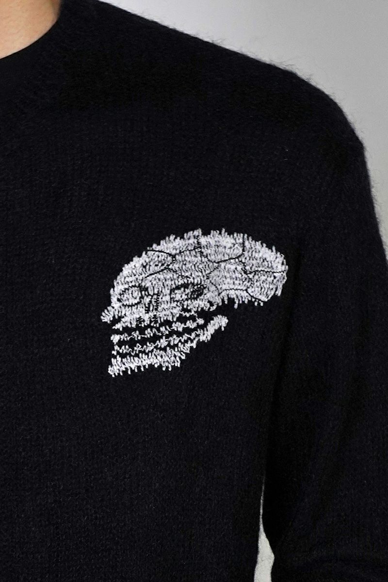 DAIRIKU(ダイリク)Skul Mohair Short Zip Up Cardigan スカルモヘアショートジップアップカーディガン 25SS KNT-11 -3