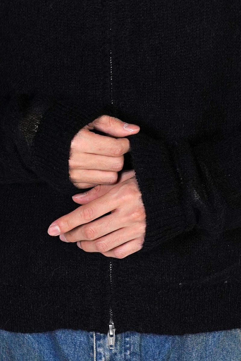 DAIRIKU(ダイリク)Skul Mohair Short Zip Up Cardigan スカルモヘアショートジップアップカーディガン 25SS KNT-11 -5