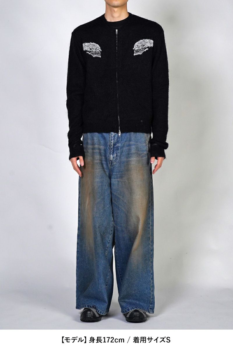 DAIRIKU(ダイリク)Skul Mohair Short Zip Up Cardigan スカルモヘアショートジップアップカーディガン 25SS KNT-11 -6