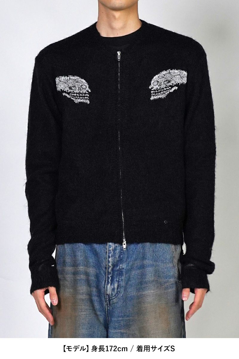 DAIRIKU(ダイリク)Skul Mohair Short Zip Up Cardigan スカルモヘアショートジップアップカーディガン 25SS KNT-11 -9