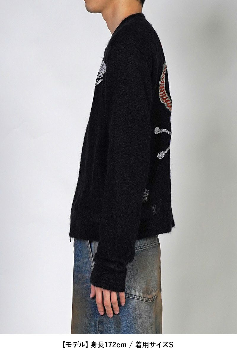 DAIRIKU(ダイリク)Skul Mohair Short Zip Up Cardigan スカルモヘアショートジップアップカーディガン 25SS KNT-11 -10