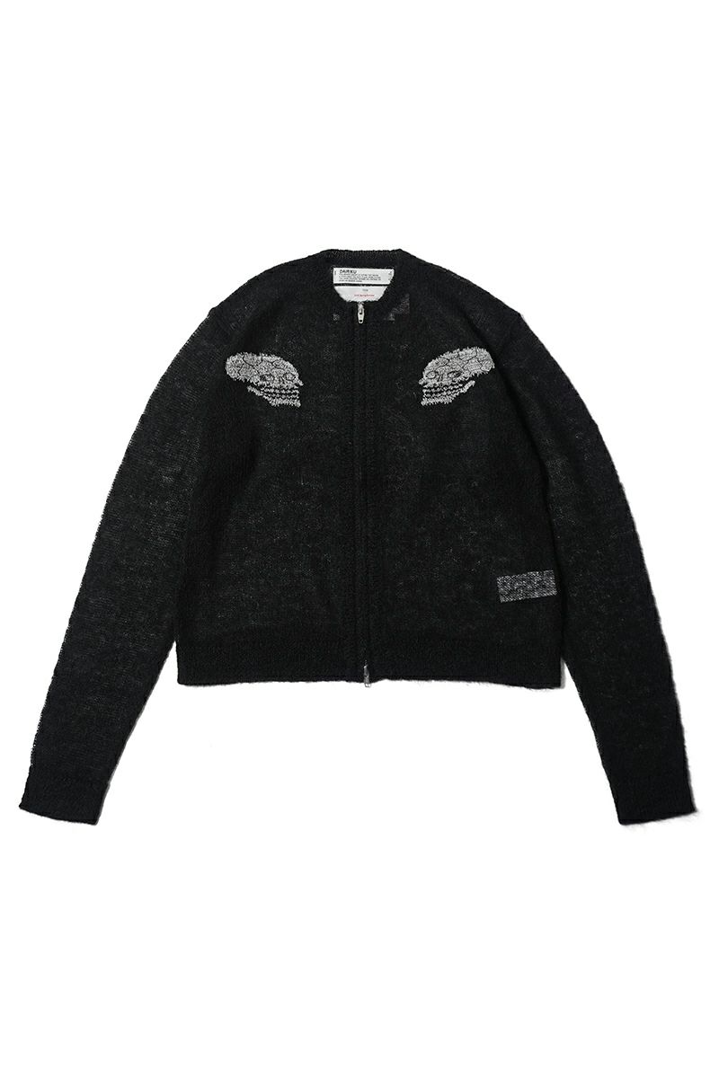 DAIRIKU(ダイリク)Skul Mohair Short Zip Up Cardigan スカルモヘアショートジップアップカーディガン 25SS KNT-11 -14