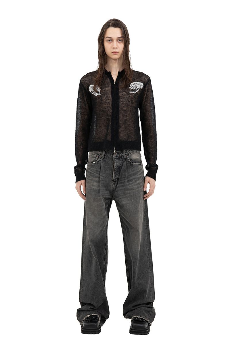 DAIRIKU(ダイリク)Skul Mohair Short Zip Up Cardigan スカルモヘアショートジップアップカーディガン 25SS KNT-11 -26