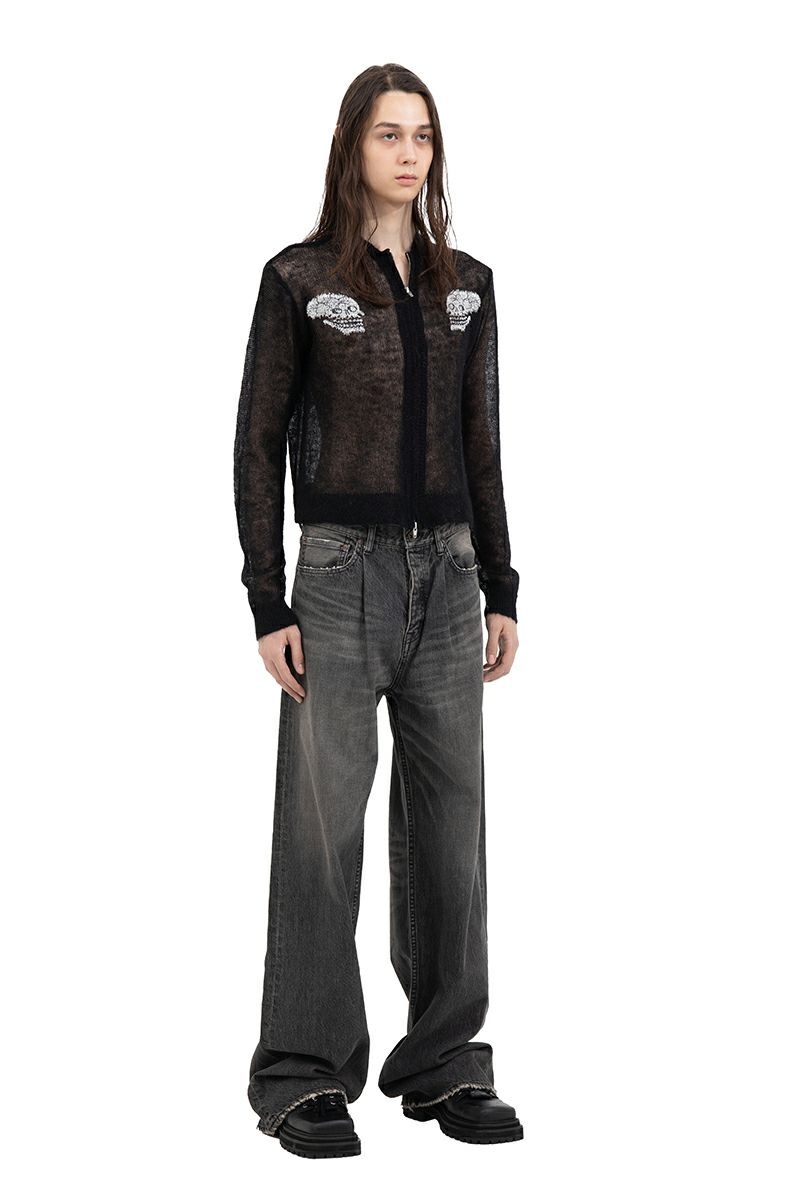 DAIRIKU(ダイリク)Skul Mohair Short Zip Up Cardigan スカルモヘアショートジップアップカーディガン 25SS KNT-11 -27