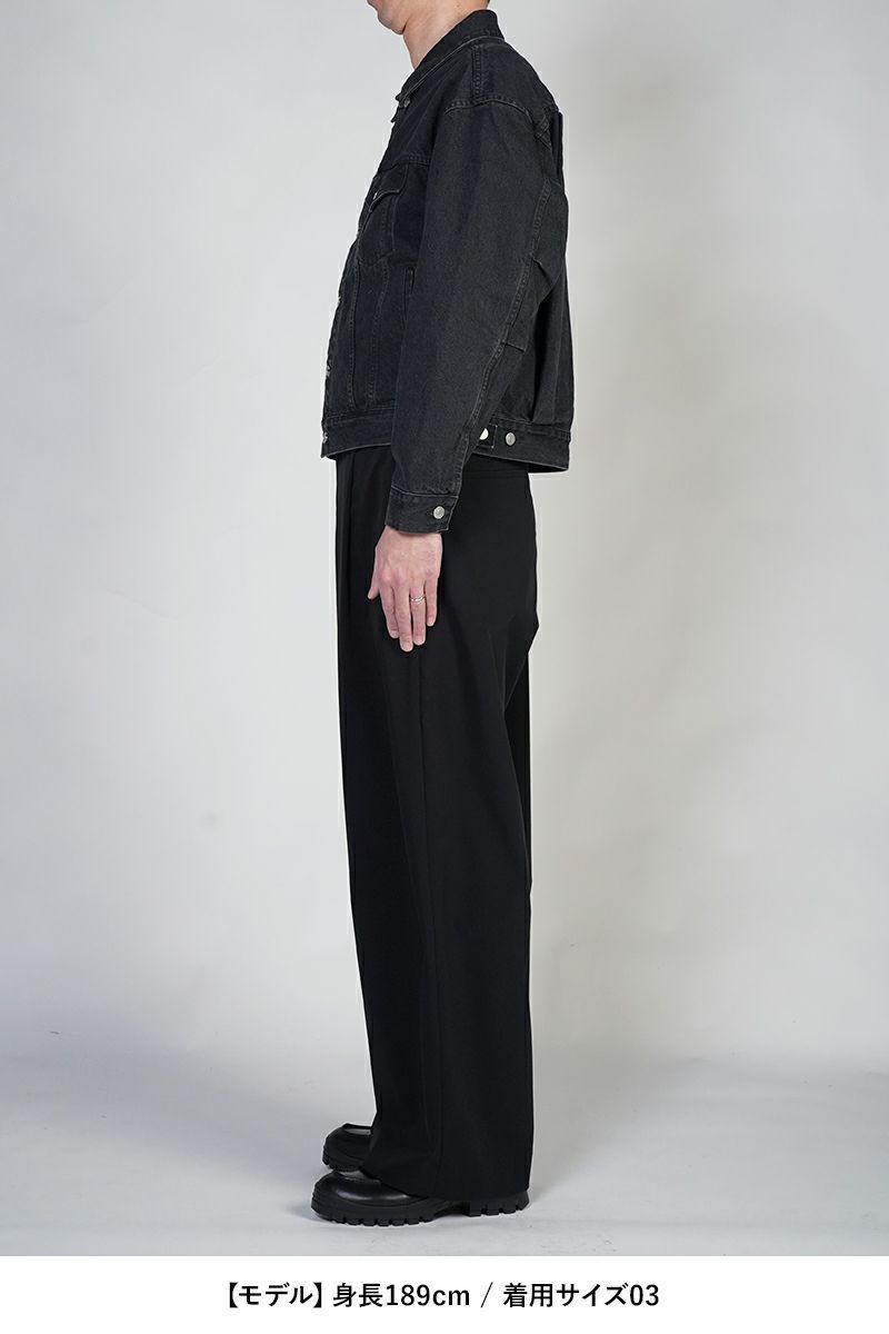 SOFTHYPHEN(ソフトハイフン)TAFFETA TUCKED EXTRA WIDE TROUSERS タフタタックエクストラワイドトラウザース MGMFP251353 -6