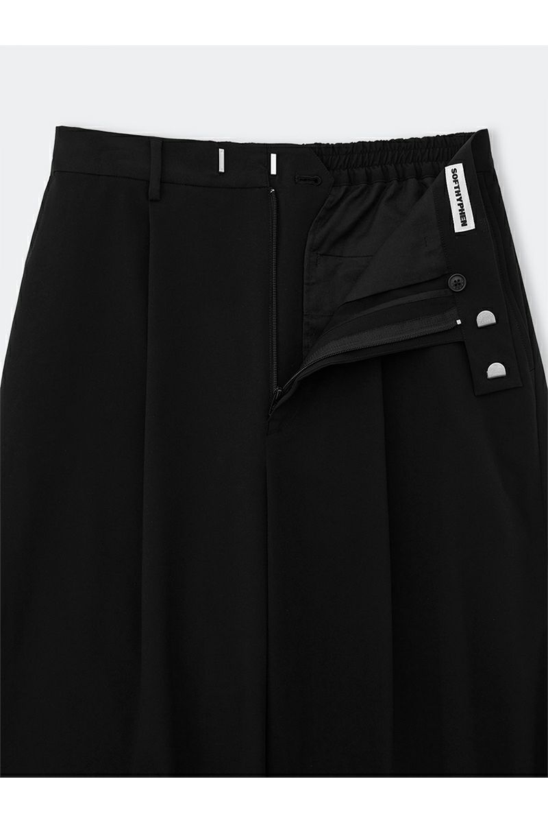 SOFTHYPHEN(ソフトハイフン)TAFFETA TUCKED EXTRA WIDE TROUSERS タフタタックエクストラワイドトラウザース MGMFP251353 -17