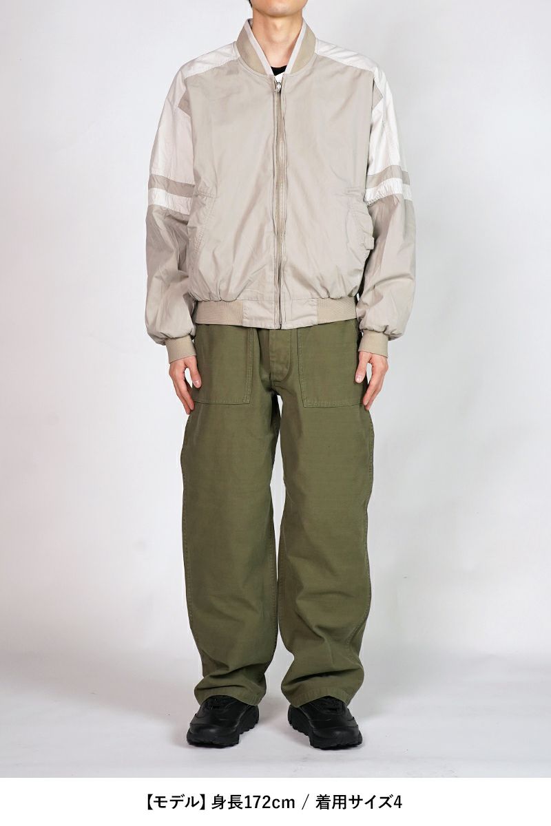 CIOTA (シオタ)Back Satin Baker Pants (Wide Straight / Stone Wash) バックサテンベイカーパンツ ワイドストレート ストーンウォッシュ PTLM-152-SW -5