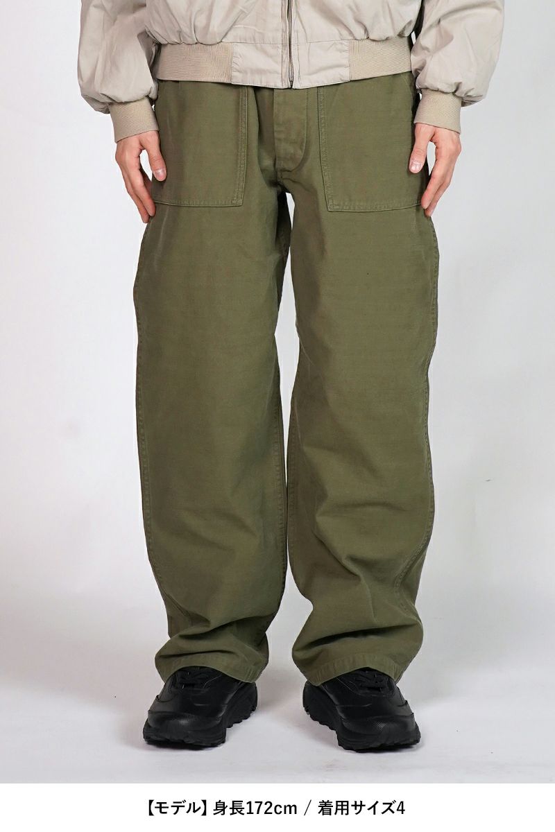 CIOTA (シオタ)Back Satin Baker Pants (Wide Straight / Stone Wash) バックサテンベイカーパンツ ワイドストレート ストーンウォッシュ PTLM-152-SW -7