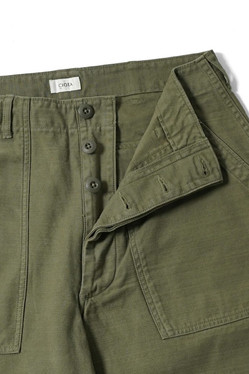 CIOTA (シオタ)Back Satin Baker Pants (Wide Straight / Stone Wash) バックサテンベイカーパンツ ワイドストレート ストーンウォッシュ PTLM-152-SW -17