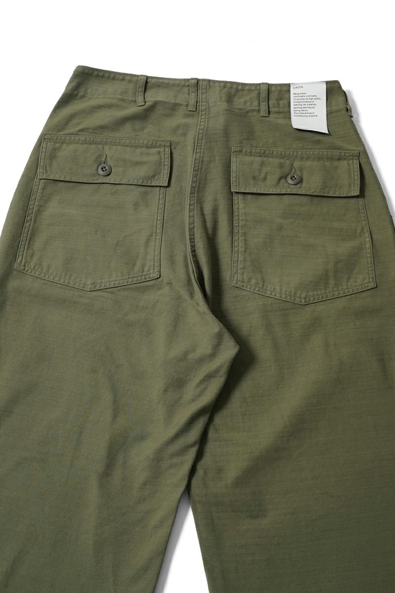 CIOTA (シオタ)Back Satin Baker Pants (Wide Straight / Stone Wash) バックサテンベイカーパンツ ワイドストレート ストーンウォッシュ PTLM-152-SW -19