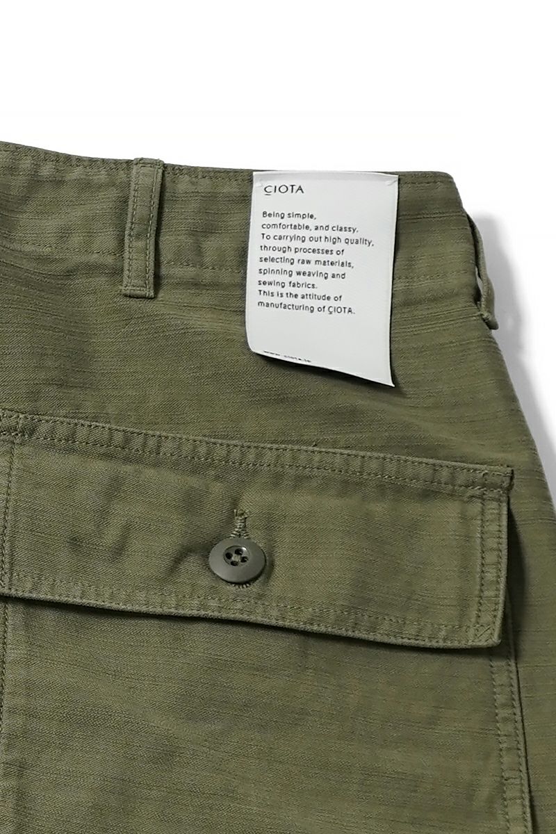 CIOTA (シオタ)Back Satin Baker Pants (Wide Straight / Stone Wash) バックサテンベイカーパンツ ワイドストレート ストーンウォッシュ PTLM-152-SW -20