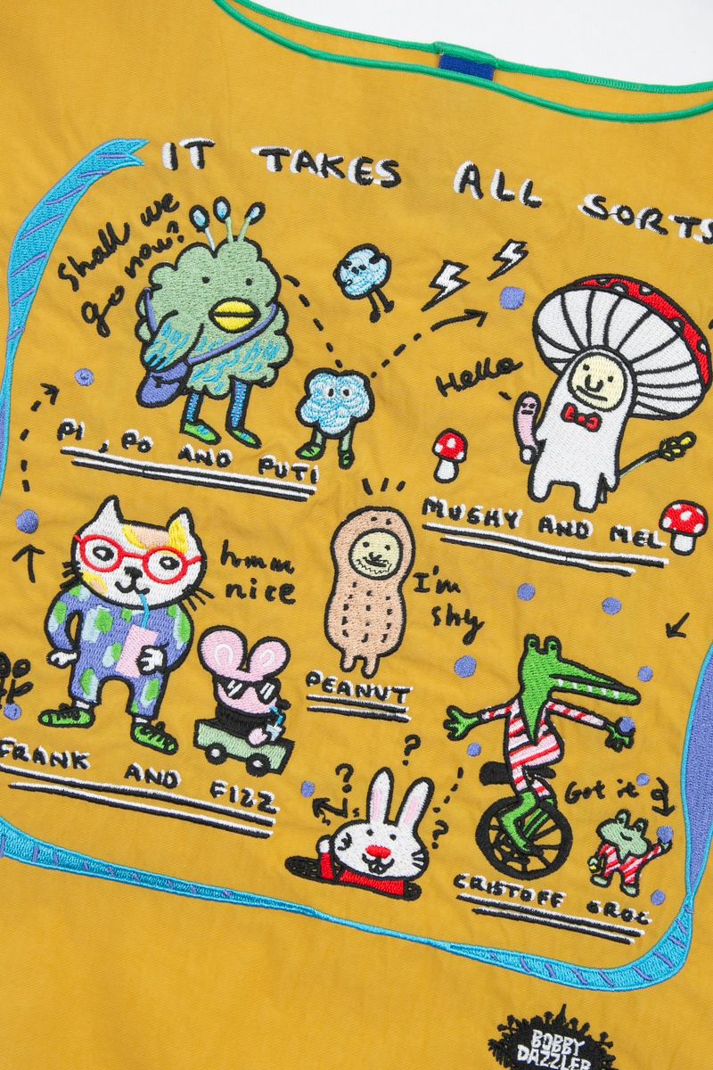 Ball & Chain(ボールアンドチェーン)B.IT TAKES ALL SORTS (M) ボビーダズラー ショッピングバック トートバッグ 322005 -1