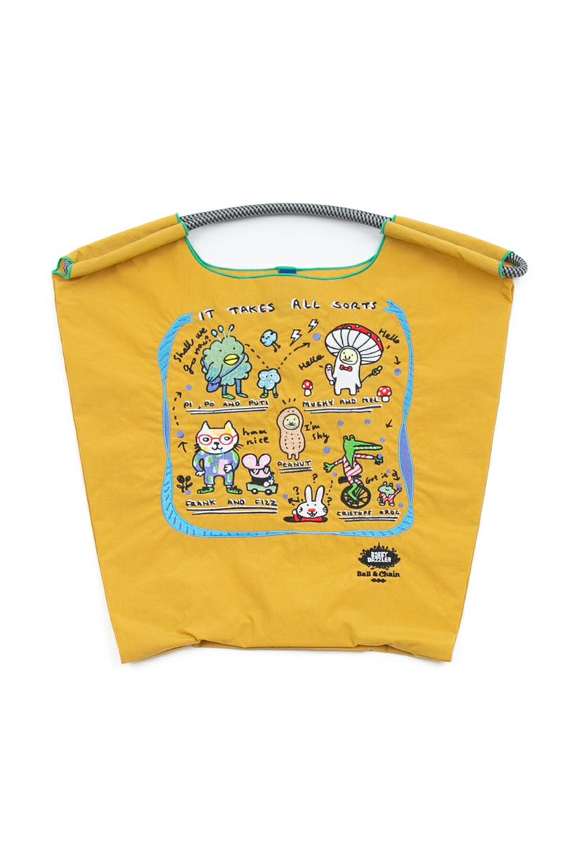 Ball & Chain(ボールアンドチェーン)B.IT TAKES ALL SORTS (M) ボビーダズラー ショッピングバック トートバッグ 322005 -2