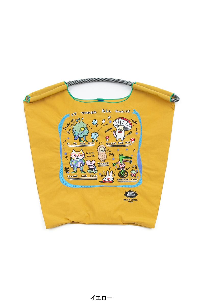 Ball & Chain(ボールアンドチェーン)B.IT TAKES ALL SORTS (M) ボビーダズラー ショッピングバック トートバッグ 322005 -6