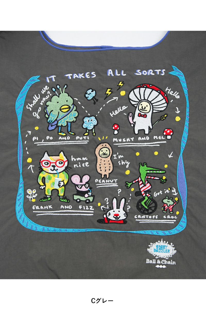 Ball & Chain(ボールアンドチェーン)B.IT TAKES ALL SORTS (M) ボビーダズラー ショッピングバック トートバッグ 322005 -9