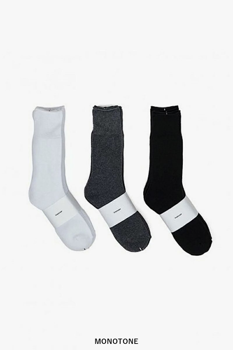 Graphpaper(グラフペーパー)Graphpaper 3-Pack Socks グラフペーパー3パックソックス GU251-90227B -4