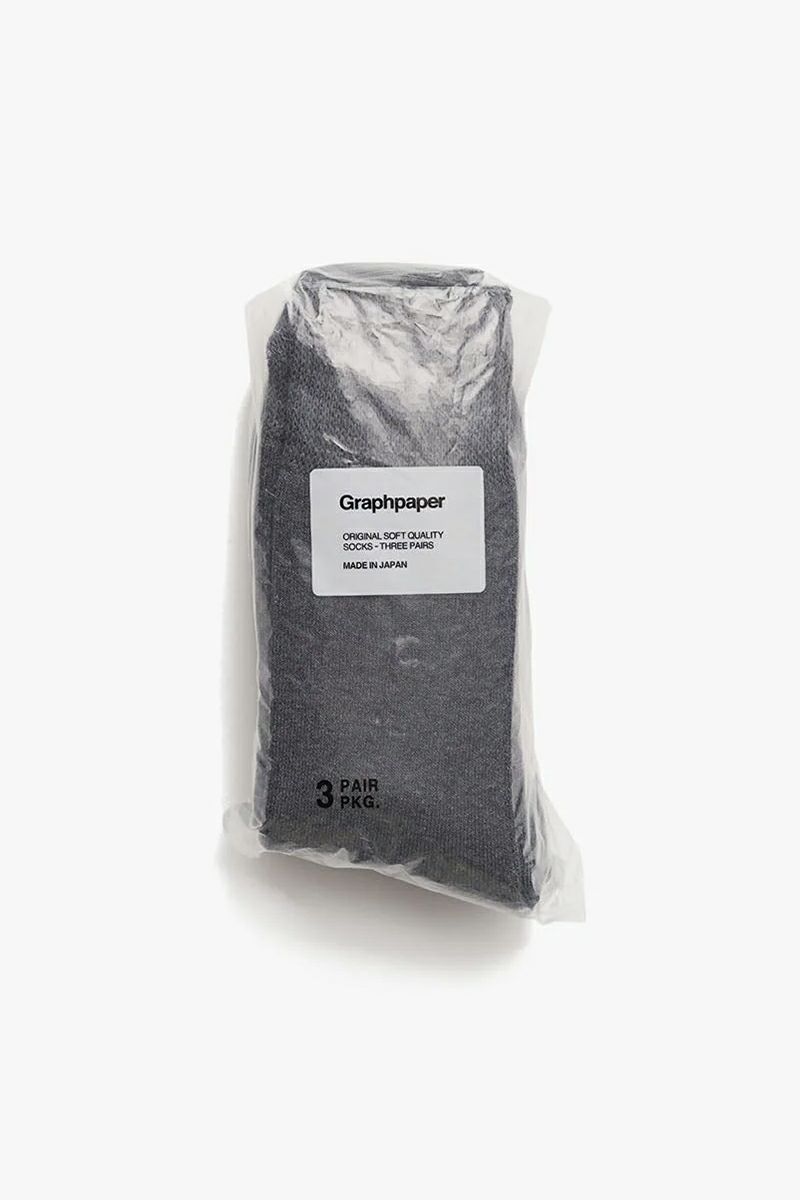 Graphpaper(グラフペーパー)Graphpaper TABI 3-Pack Socks グラフペーパー足袋3パックソックス GU251-90228B -1