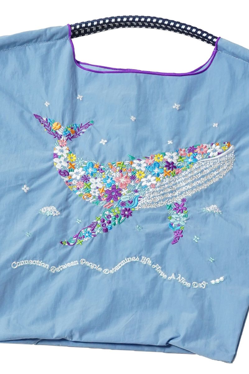 Ball & Chain(ボールアンドチェーン)FLOWER WHALE (M) フラワーホエール クジラ M ショッピングバック トートバッグ 301054 -1