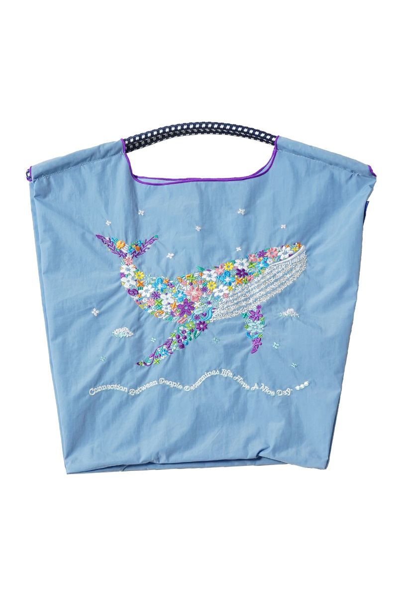 Ball & Chain(ボールアンドチェーン)FLOWER WHALE (M) フラワーホエール クジラ M ショッピングバック トートバッグ 301054 -2