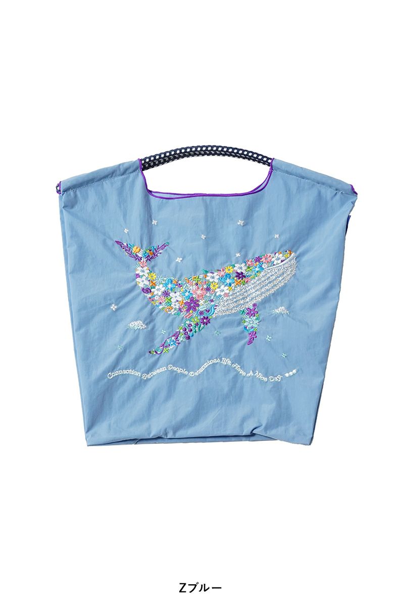 Ball & Chain(ボールアンドチェーン)FLOWER WHALE (M) フラワーホエール クジラ M ショッピングバック トートバッグ 301054 -6