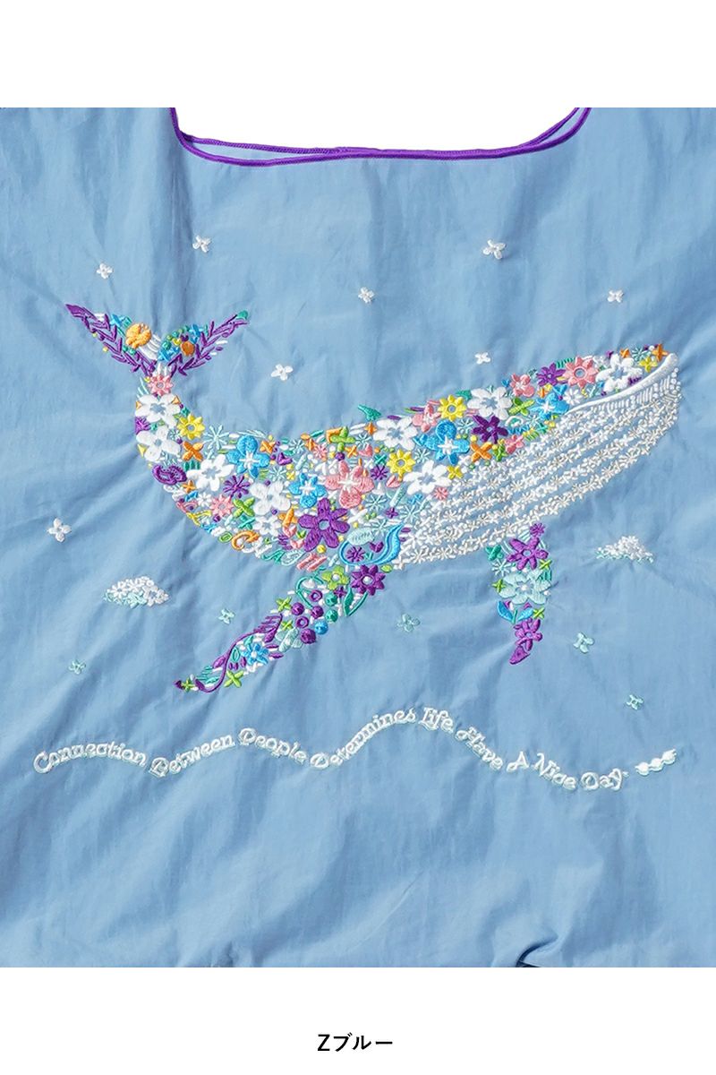 Ball & Chain(ボールアンドチェーン)FLOWER WHALE (M) フラワーホエール クジラ M ショッピングバック トートバッグ 301054 -7