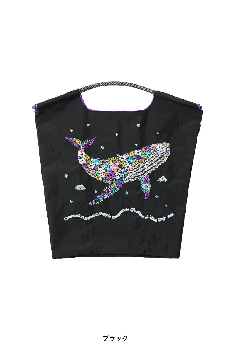 Ball & Chain(ボールアンドチェーン)FLOWER WHALE (M) フラワーホエール クジラ M ショッピングバック トートバッグ 301054 -8