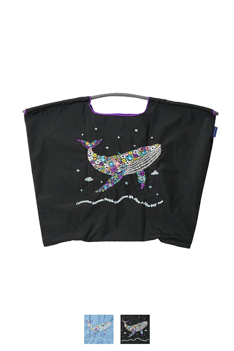 Ball & Chain(ボールアンドチェーン)FLOWER WHALE (L) フラワーホエール クジラL ショッピングバック トートバッグ 301154