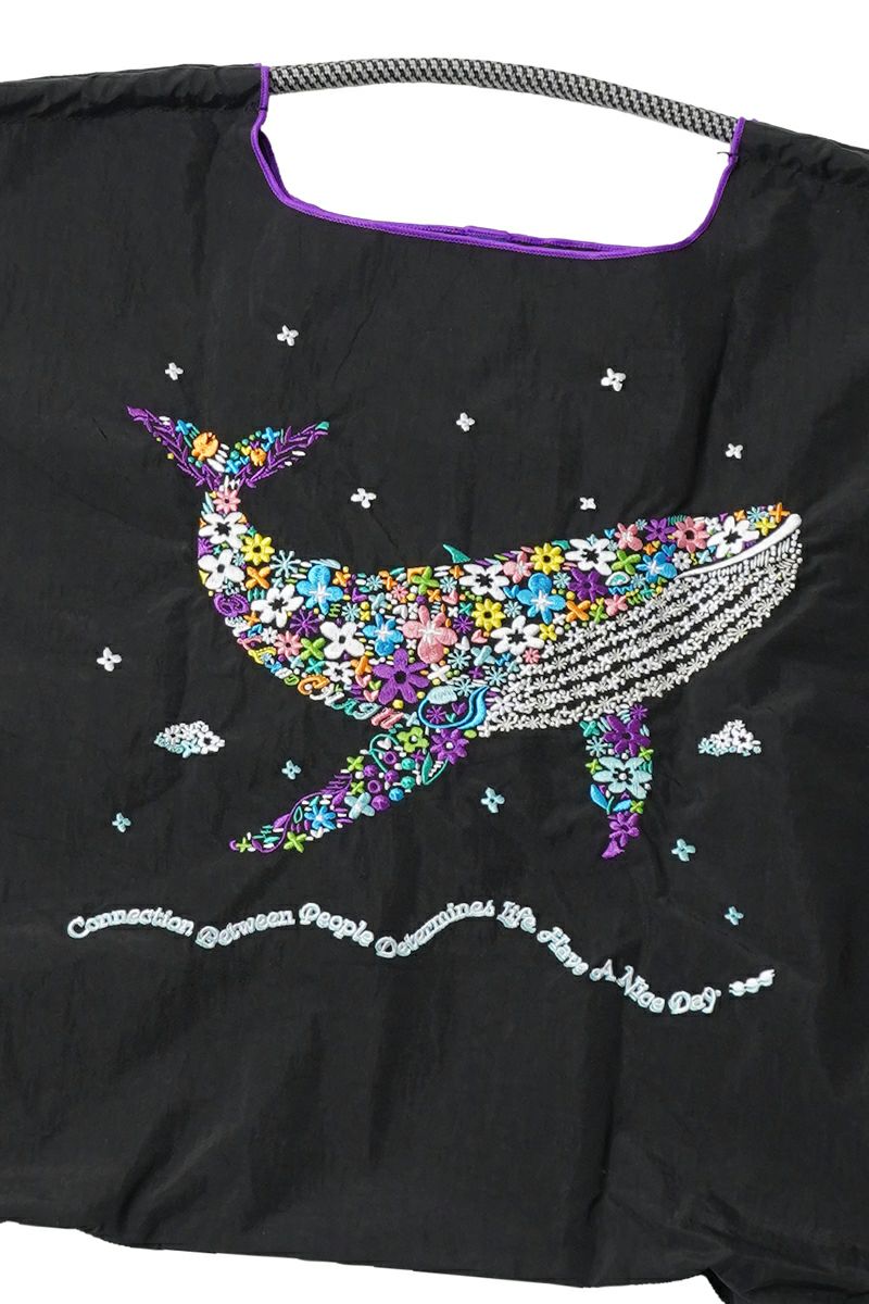 Ball & Chain(ボールアンドチェーン)FLOWER WHALE (L) フラワーホエール クジラL ショッピングバック トートバッグ 301154 -1