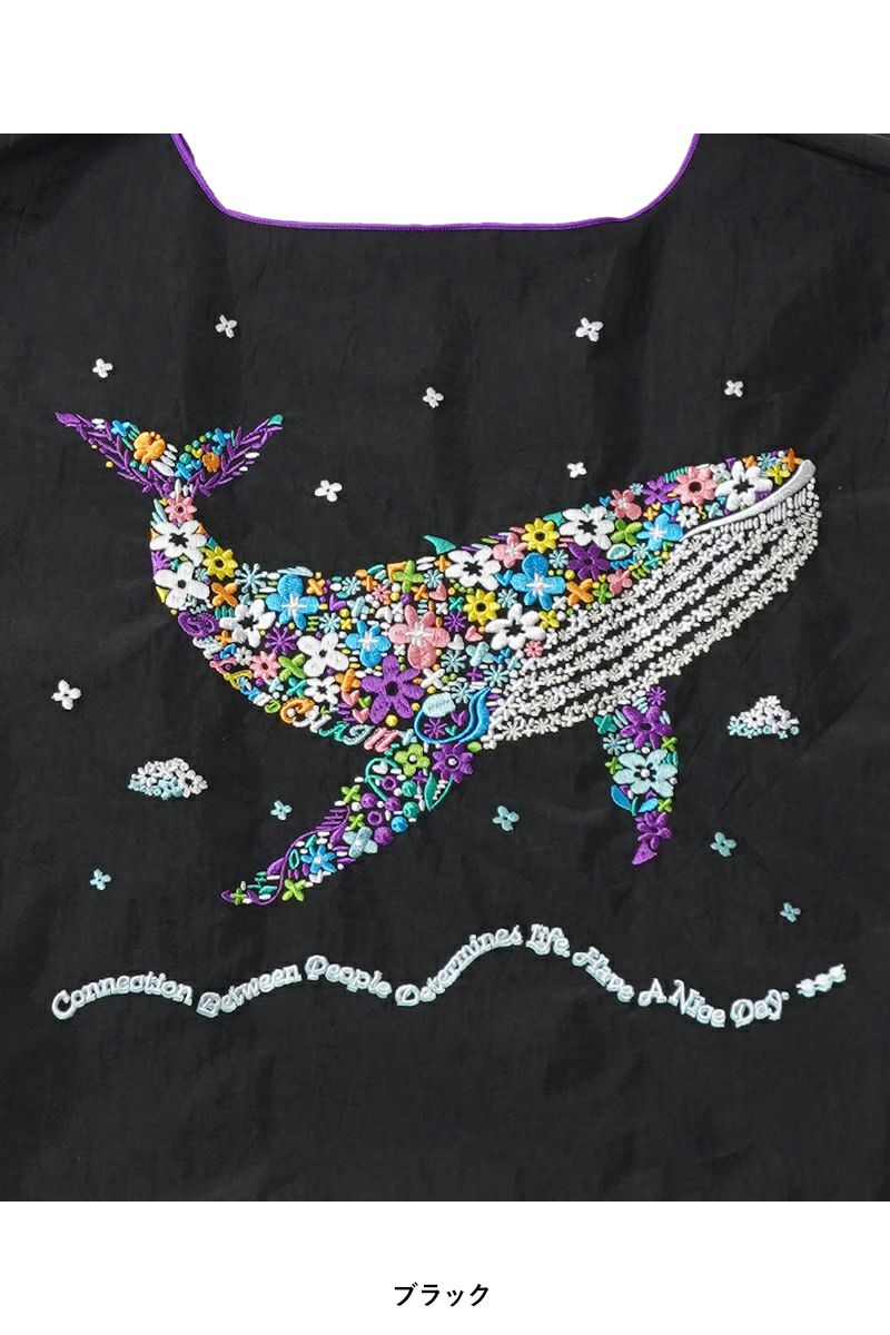 Ball & Chain(ボールアンドチェーン)FLOWER WHALE (L) フラワーホエール クジラL ショッピングバック トートバッグ 301154 -9