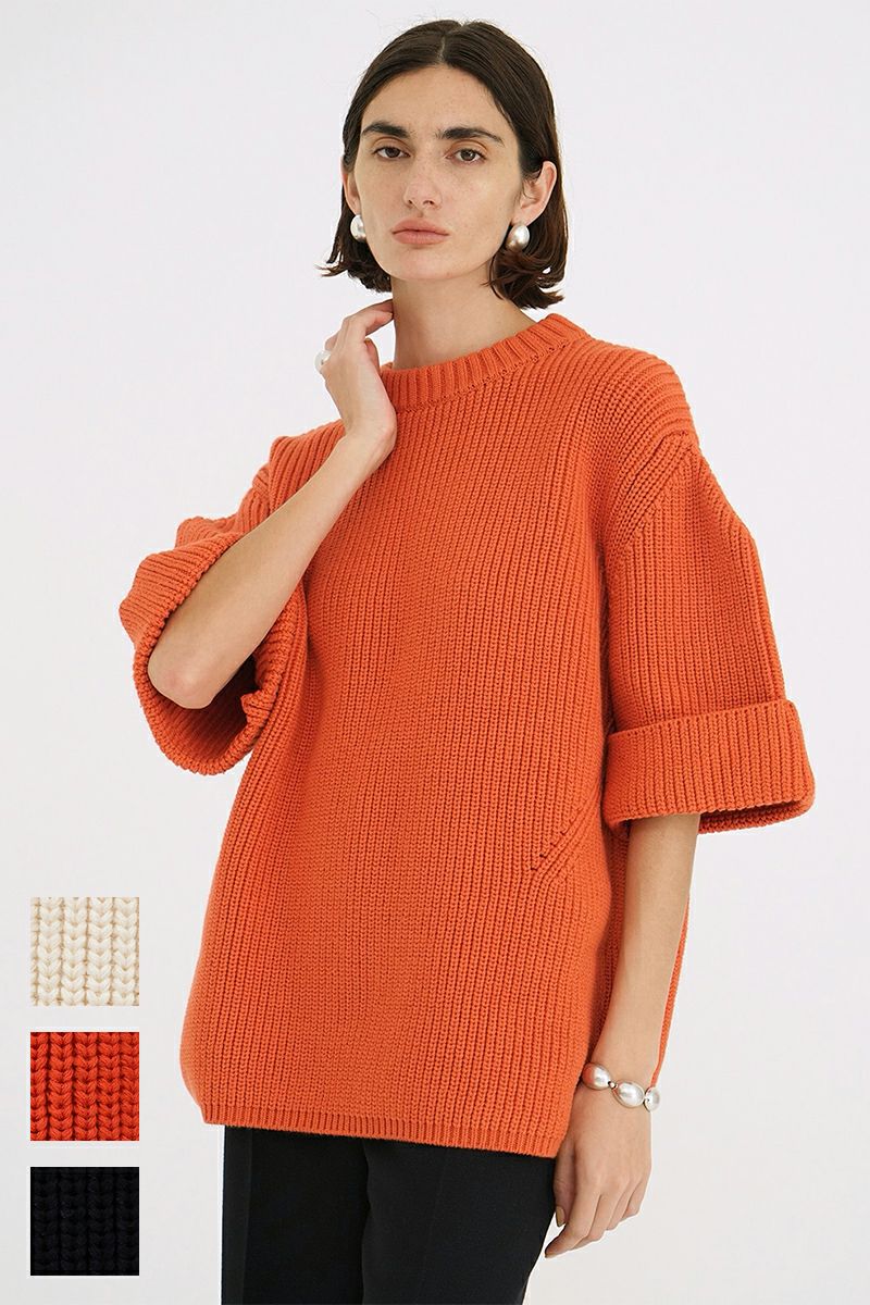 CLANE(クラネ)OVER HALF SLEEVE KNIT TOPS オーバーハーフスリーブニットトップス 18106-2082