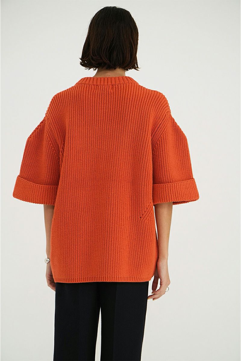 CLANE(クラネ)OVER HALF SLEEVE KNIT TOPS オーバーハーフスリーブニットトップス 18106-2082 -3