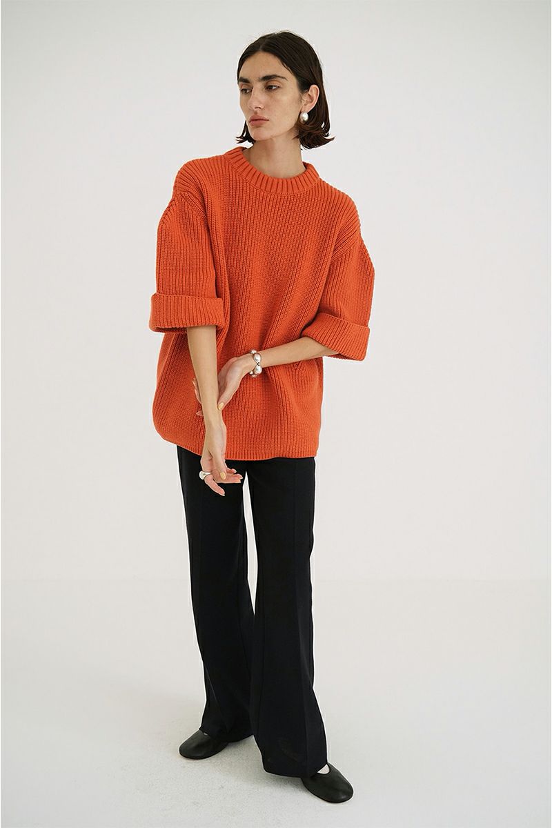CLANE(クラネ)OVER HALF SLEEVE KNIT TOPS オーバーハーフスリーブニットトップス 18106-2082 -4