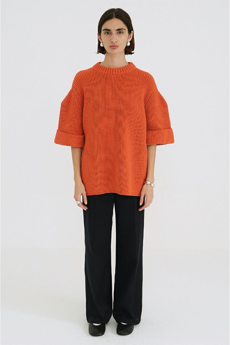 CLANE(クラネ)OVER HALF SLEEVE KNIT TOPS オーバーハーフスリーブニットトップス 18106-2082 -5