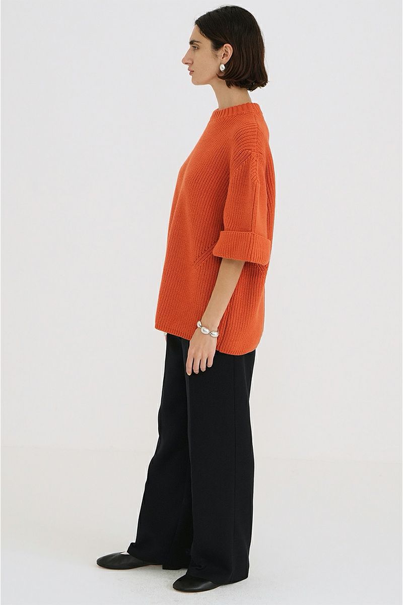 CLANE(クラネ)OVER HALF SLEEVE KNIT TOPS オーバーハーフスリーブニットトップス 18106-2082 -6