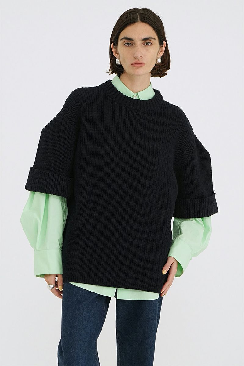 CLANE(クラネ)OVER HALF SLEEVE KNIT TOPS オーバーハーフスリーブニットトップス 18106-2082 -14