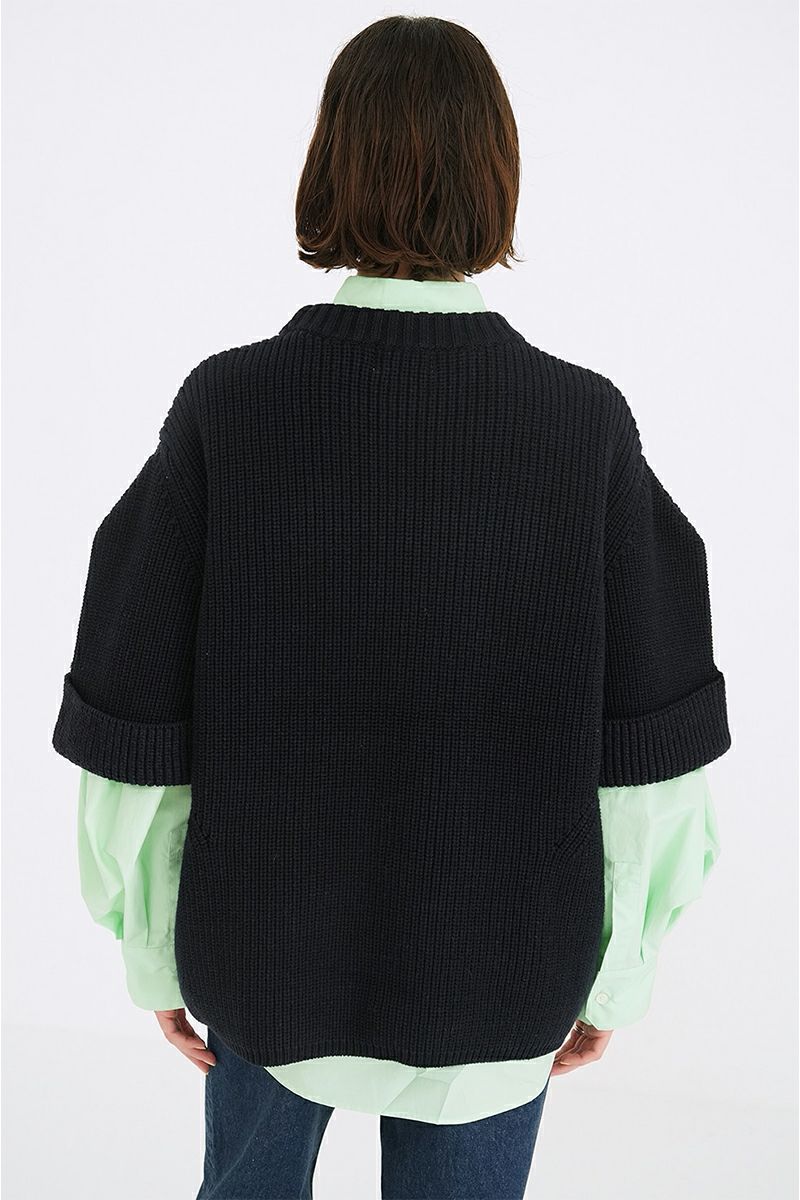 CLANE(クラネ)OVER HALF SLEEVE KNIT TOPS オーバーハーフスリーブニットトップス 18106-2082 -16