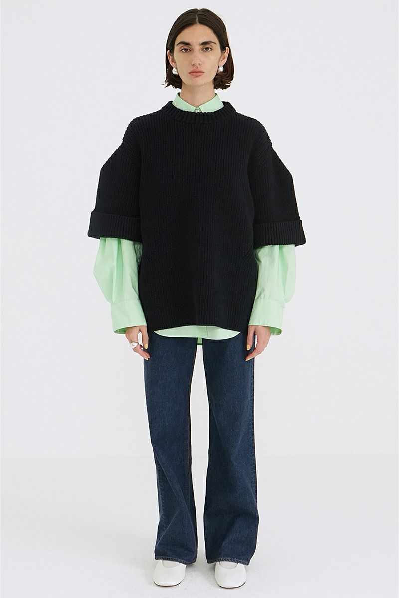 CLANE(クラネ)OVER HALF SLEEVE KNIT TOPS オーバーハーフスリーブニットトップス 18106-2082 -17