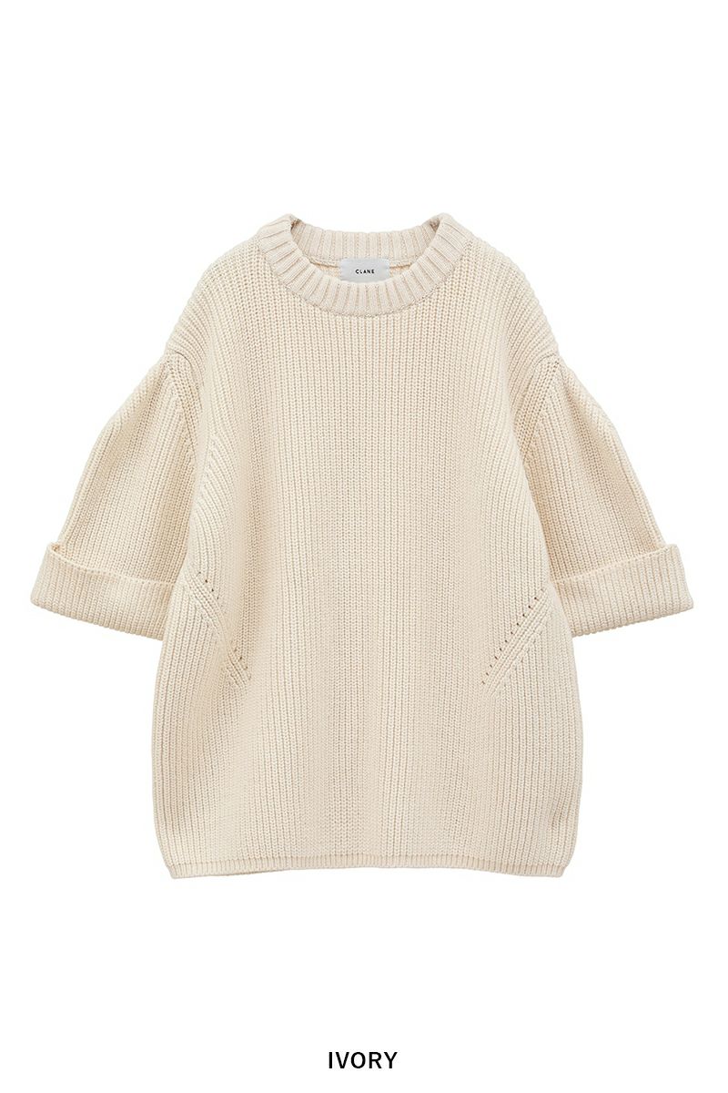 CLANE(クラネ)OVER HALF SLEEVE KNIT TOPS オーバーハーフスリーブニットトップス 18106-2082 -26