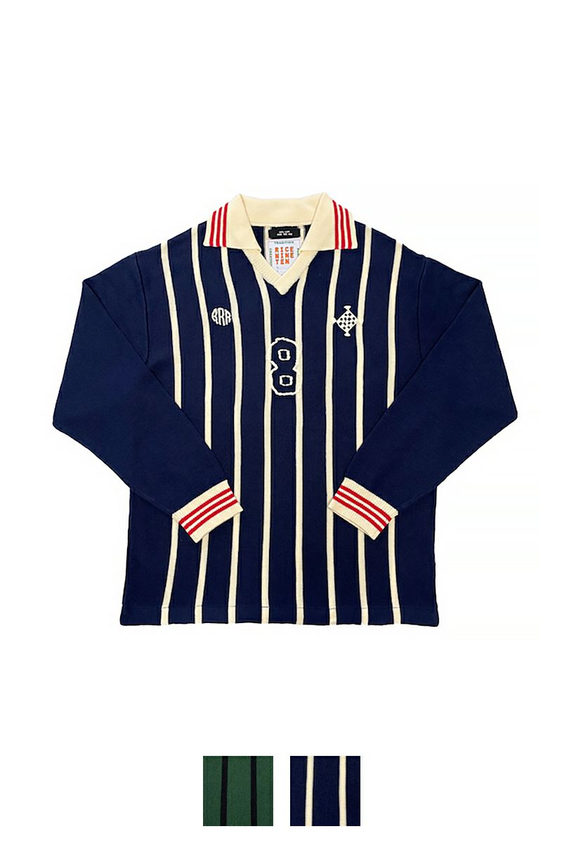 RICE NINE TEN(ライスナインテン)KNITTING LONG SLEEVE SOCCER JERSEY ニッティング長袖サッカージャージー KN-LSOC