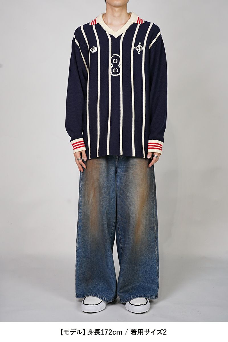RICE NINE TEN(ライスナインテン)KNITTING LONG SLEEVE SOCCER JERSEY ニッティング長袖サッカージャージー KN-LSOC -6
