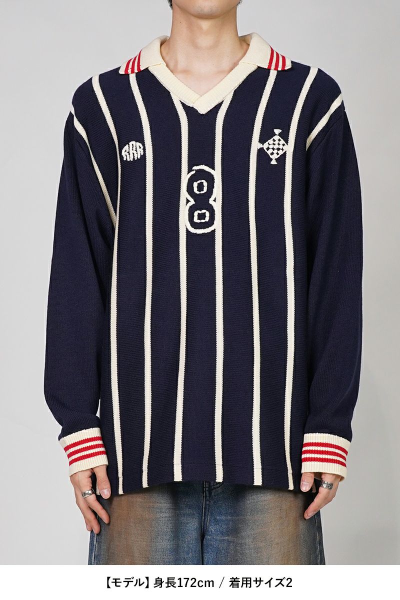 RICE NINE TEN(ライスナインテン)KNITTING LONG SLEEVE SOCCER JERSEY ニッティング長袖サッカージャージー KN-LSOC -10