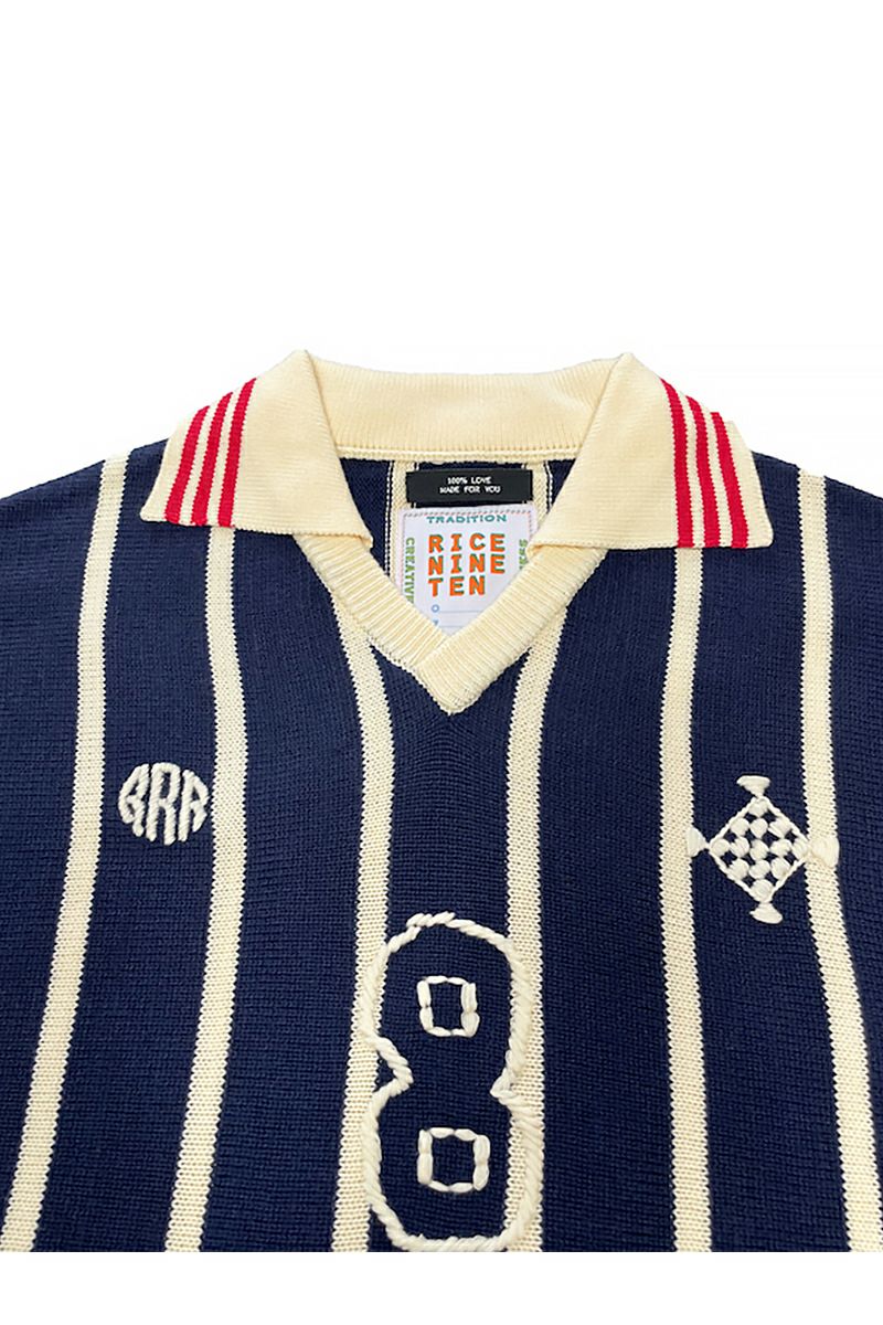 RICE NINE TEN(ライスナインテン)KNITTING LONG SLEEVE SOCCER JERSEY ニッティング長袖サッカージャージー KN-LSOC -21