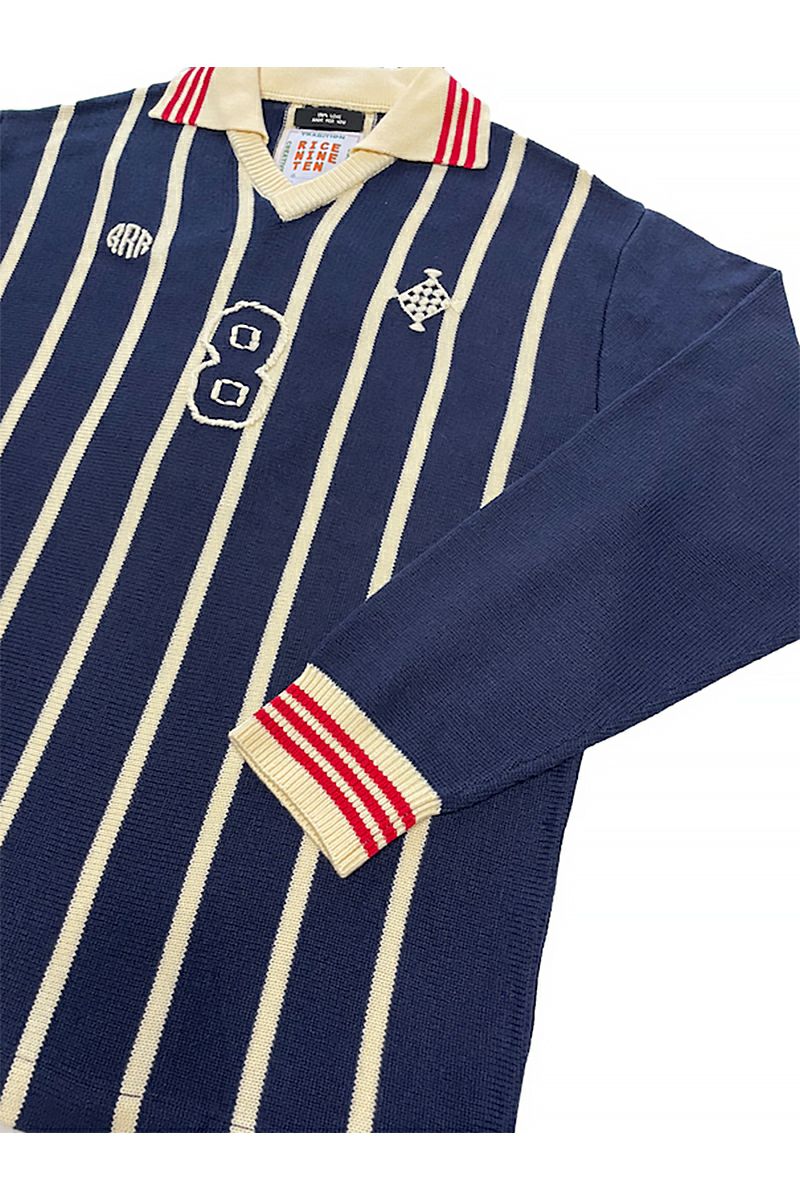 RICE NINE TEN(ライスナインテン)KNITTING LONG SLEEVE SOCCER JERSEY ニッティング長袖サッカージャージー KN-LSOC -23