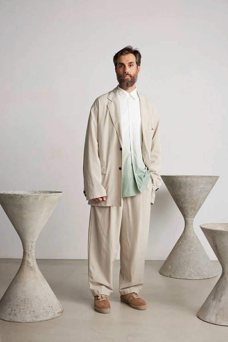 Graphpaper(グラフペーパー)Broad L/S Oversized Regular Collar Shirt ブロードオーバーサイズレギュラーカラー長袖シャツ GU251-50001C -1