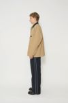 JANE SMITH(ジェーンスミス)LEATHER COLLAR COTTON CHINO CLOTH COVERALL レザーカラーコットンチノクロスカバーオール 25SJK-#605S -2
