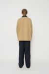 JANE SMITH(ジェーンスミス)LEATHER COLLAR COTTON CHINO CLOTH COVERALL レザーカラーコットンチノクロスカバーオール 25SJK-#605S -3
